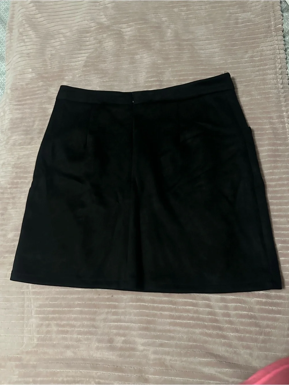 Black lace up mini skirt